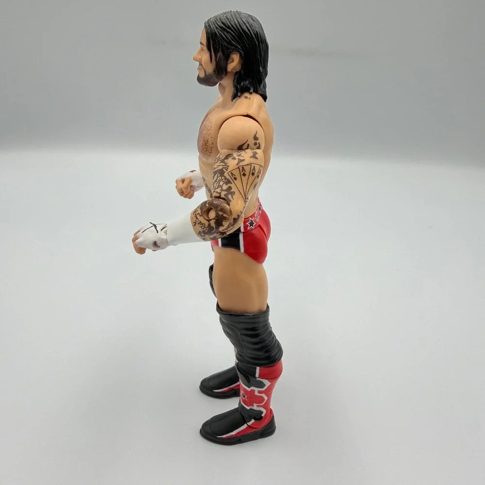 Mattel WWE CM Punk Action Figure 2010 Red Black Ring Gear Tattoos Straight Edge - Picture 5 of 7